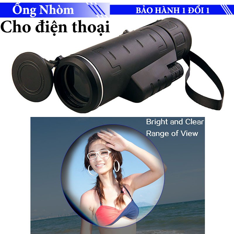 Ống nhòm 1 ống mini cho điện thoại - Len zoom camera điện thoại CỰC NÉT độ phóng đại lên đến x40