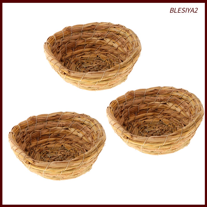 Set 3 tổ chim bằng rơm đan tay cho chim bồ câu