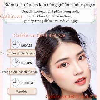 Phấn phủ kiềm dầu nội địa trung CATKIN giúp kiểm soát dầu trang điểm lâu trôi, thu nhỏ lỗ chân lông, che nếp nhăn