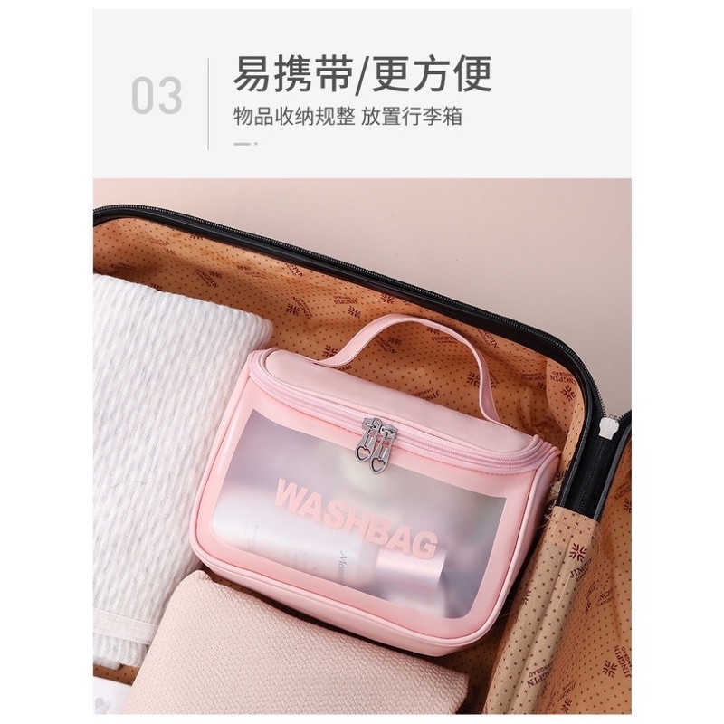 Sỉ 39k -Túi đựng mỹ phẩm đồ trang điểm du lịch chống thấm nước Washbag size đại