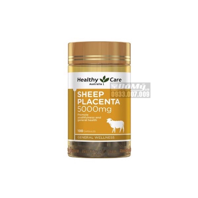 Viên Uống Nhau Thai Cừu Healthy Care Sheep Placenta (5000mg x 100 viên)