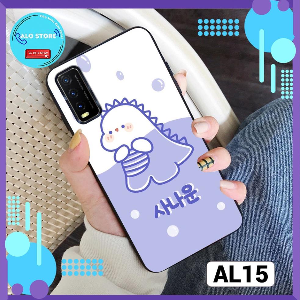Ốp kính vivo y20 / y72 5g hình khủng long,dino sour đáng yêu