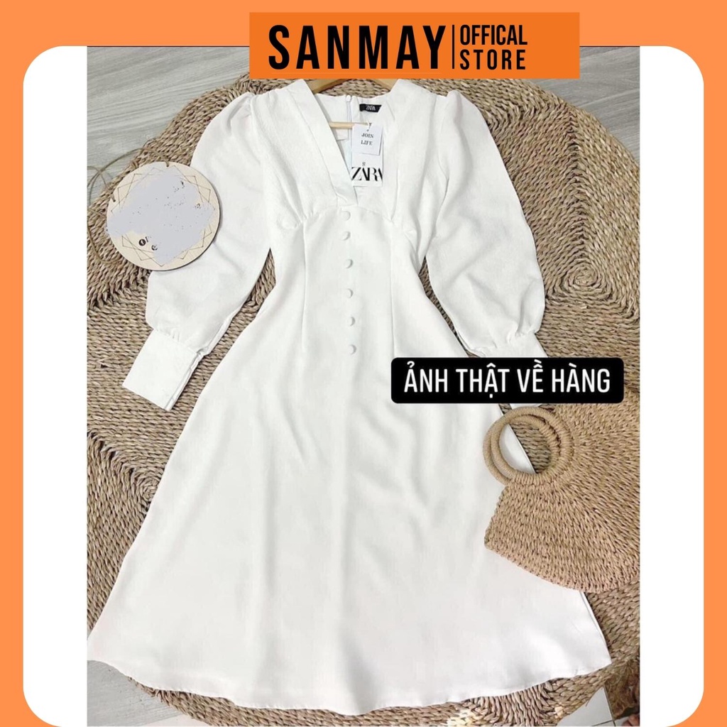 Đầm Cô Dâu Trắng SANJOLI Váy Đi Dự Tiệc Cưới Tay Dài Đẹp Dáng Suông Maxi Cao Cấp Thiết Kế Sang Trọng Hàn Quốc VD034 | BigBuy360 - bigbuy360.vn