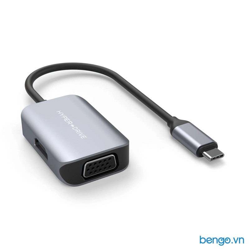 Cổng chuyển HyperDrive 2 in 1 USB-C qua HDMI/VGA 4K - HD-C2HV