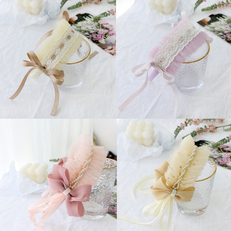 Youyo Băng Đô Hóa Trang Cô Hầu Gái Viền Ren Xếp Ly Viền Ngọc Trai Cho Nữ