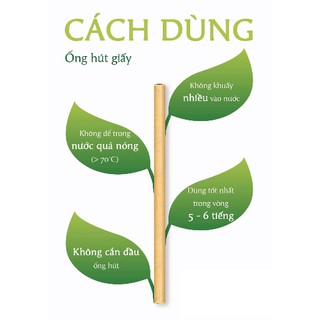Ống hút giấy phi 6mm - 25 ống/hộp