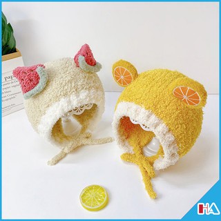 !!xả hàng giá sốc!! mũ len hình hoa quả đáng yêu cho bé gái từ 1-3 tuổi