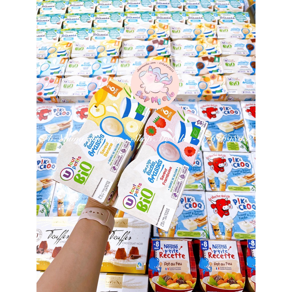 Sữa chua hữu cơ Super U Tout Petits cho bé từ 6 tháng tuổi