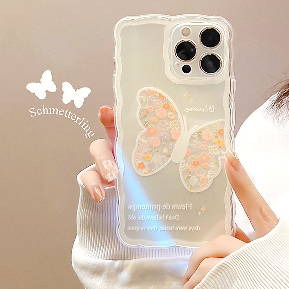 Ốp Điện Thoại Silicon Họa Tiết Bươm Bướm Cho Iphone13 Pro Max/iphone 11 Pro Max/iphone 12 Pro Max/iphone Xs Max Xr 7/8 Plus
