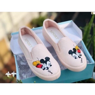✔️GIÀY LƯỜI MICKEY 2 màu ⚡ CHẤT sịn : * * ⁵ # V ((