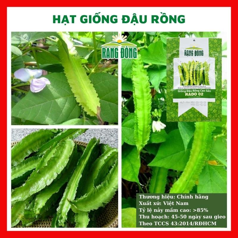 Hạt giống đậu rồng tứ quý  - rau củ quả trồng chậu, sân vườn ban công ngon giòn ngọt nảy mầm cao 10gr RADO 02