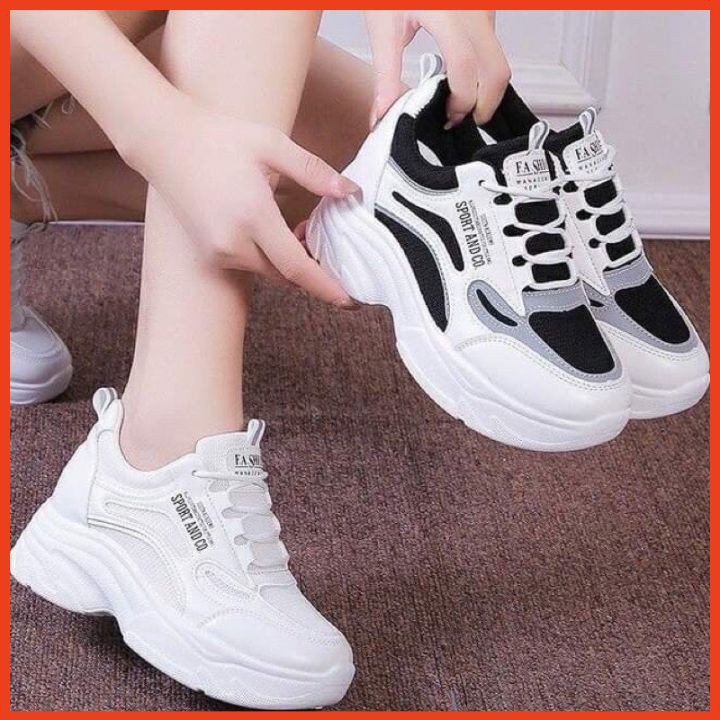 Giày Thể Thao Nữ Đẹp 2 Màu Mẫu Mới Tăng Chiều Cao Độn Đế Cho Bạn Nữ Tự Tin | BigBuy360 - bigbuy360.vn