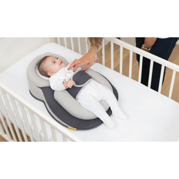Đệm ngủ đúng tư thế & chống trào ngược Babymoov Plus, có đai an toàn cho bé