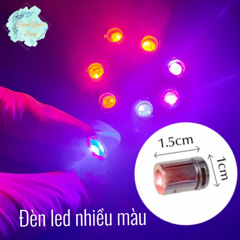 Đèn led mini chuyển màu - TẶNG KÈM 3 PIN - sử dụng trong thủ công sáng tạo Resin: Móc khóa, sp trang trí nhỏ...