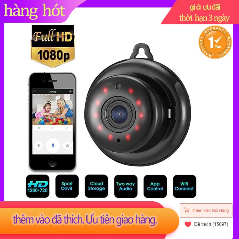 Camera Giám sát Wifi Không Dây HD 1080P Camera An Ninh IP HỒNG NGOẠI Nhìn Đêm Camera QUAN SÁT Camera Mini