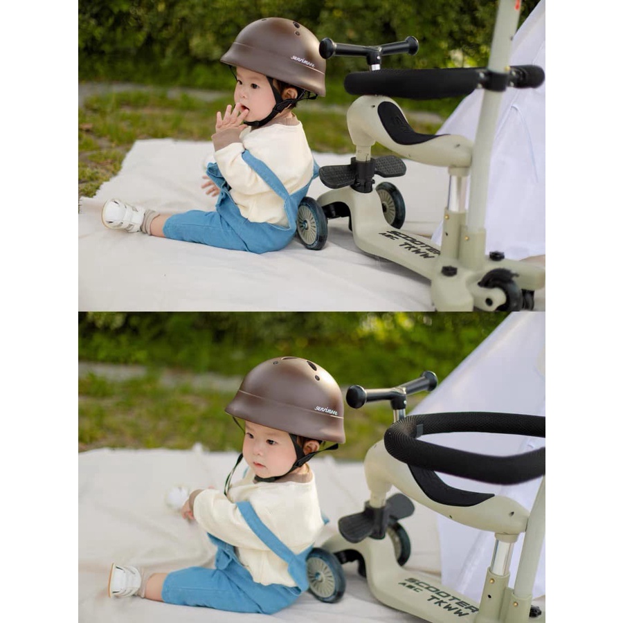 Mũ bảo hiểm cho bé giữ an toàn Sunrimoon cao cấp cho bé phong cách Hàn Quốc kiểu dáng đáng yêu