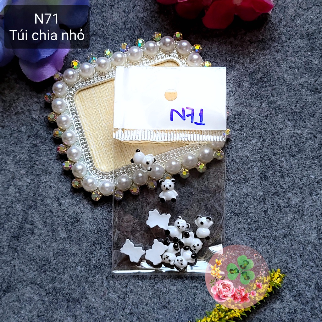 Mã N71 - Set phụ kiện Bò sữa, chuẩn chất lượng, đính dán móng, siêu sang chảnh.