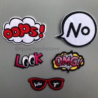 Sticker thêu/ sticker ủi/ patch hình chữ
