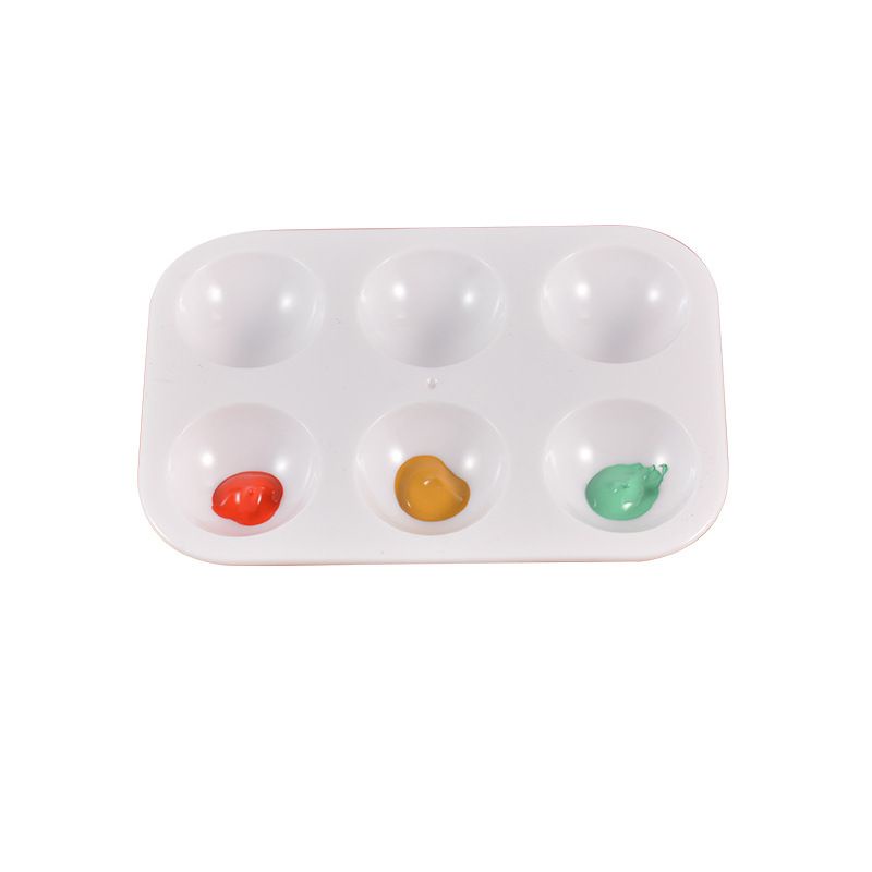 Khay pha màu 6 lỗ mini nhỏ xinh cho bé học vẽ