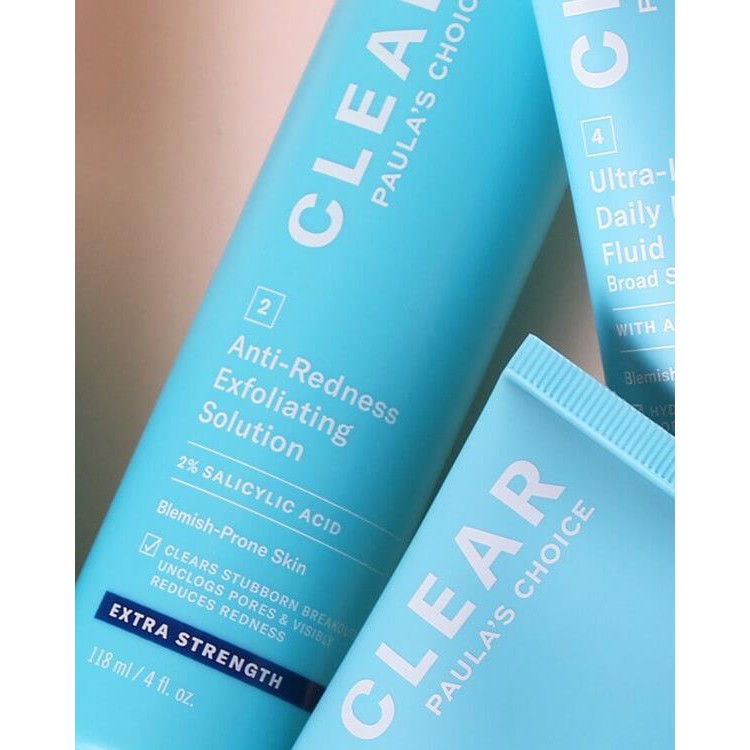 Dung dịch loại bỏ tế bào chết Paula's Choice Clear Extra Strength AntiRedness Exfoliating Solution 2% BHA 30ml / 118ml