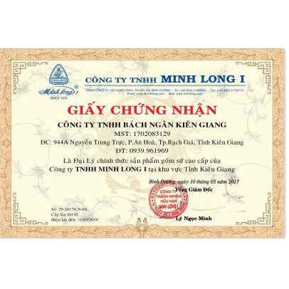 Bộ 10 Chén ăn Cơm Minh Long 11.5 cm Hoa May Mắn bằng sứ đẹp, cao cấp