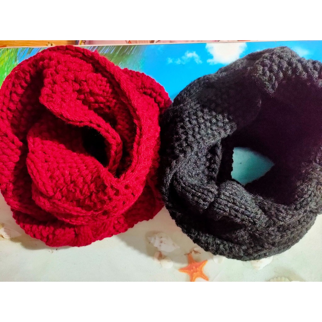 Khăn len ống đan tay - Khăn len handmade
