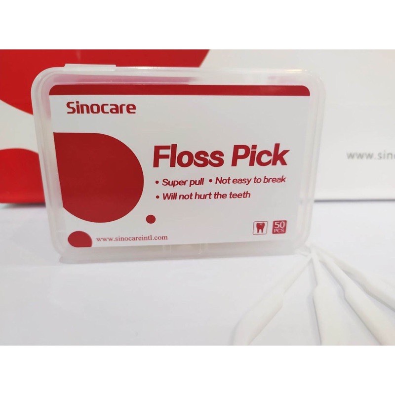[ GIÁ RẺ NHẤT] Tăm chỉ nha khoa Sinocare (gói 50 chiếc)