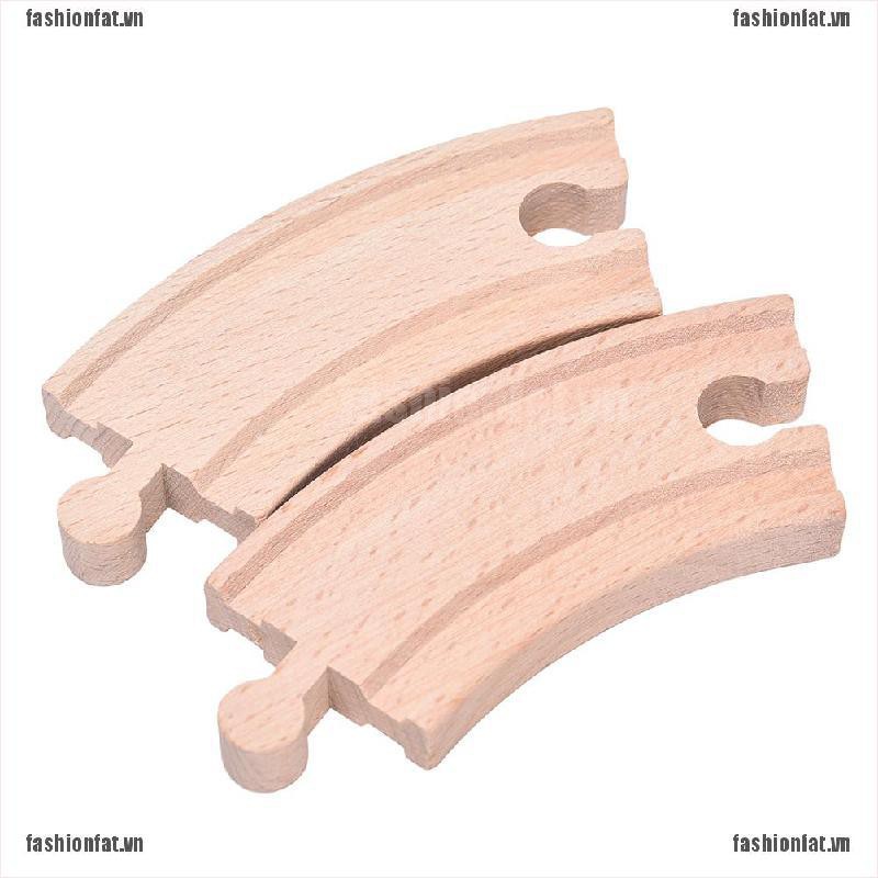 [Iron] 1 Pcs Wooden Small Curve Track Railway Accessories Compatible All Major Brands [VN]