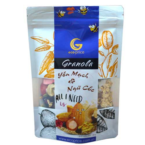 GRANOLA NGŨ CỐC ĂN KIÊNG MIX ĐẬU HẠT SỮA CHUA VÀ HOA QUẢ TRÁI CÂY SẤY KHÔ - GRANOLA NGŨ CỐC ĐẬU HẠT ĂN KIÊNG GIẢM CÂN