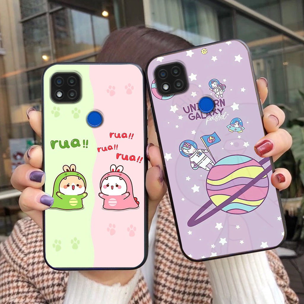 Ốp lưng ép kính Xiaomi Redmi 9C/ Redmi 9C NFC/ Redmi Poco C3 dễ thương
