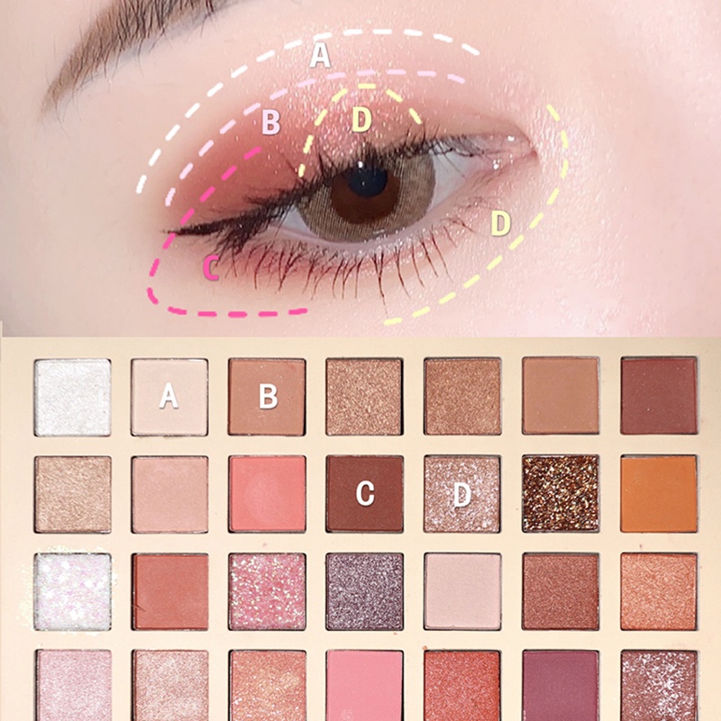 Bảng Phấn Mắt Huatuo Peach Symphony 35 Màu Sắc Tông Lì / Lấp Lánh Trang Điểm Xinh Xắn