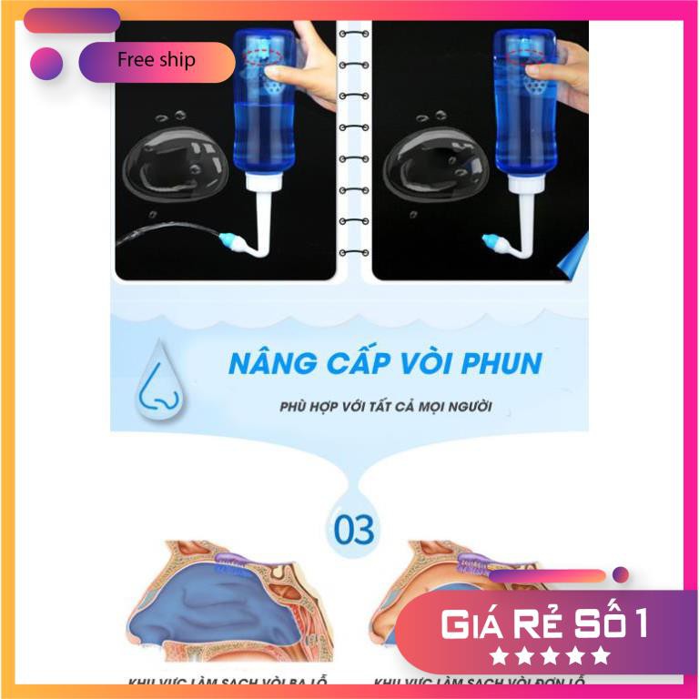 [SIÊU RẺ]  [Chính Hãng ] Bình rửa mũi Waterpulse vệ sinh viêm mũi viêm xoang