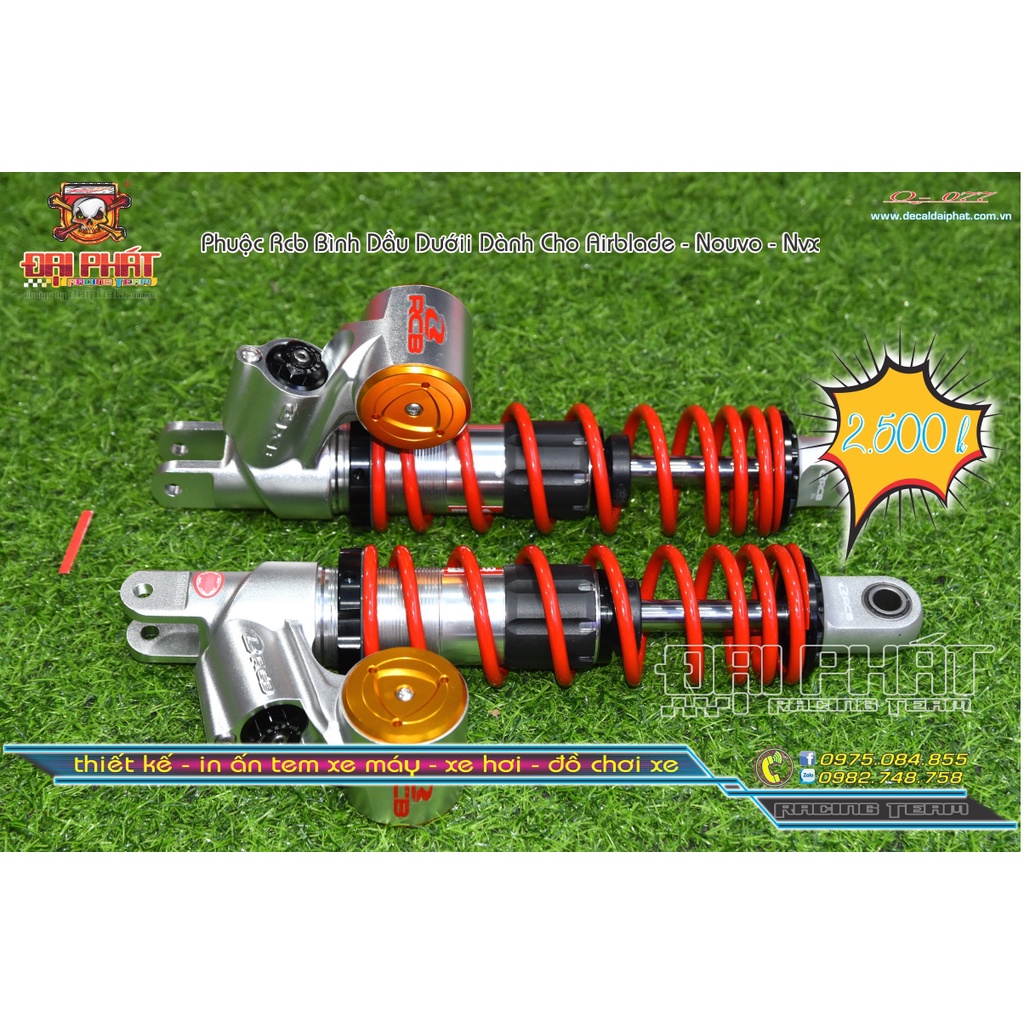 PHUỘC RCB BÌNH DẦU NẰM NGANG CHÍNH HÃNG DÀNH CHO XE AIRBLADE-NOUVO-NVX - Q-077