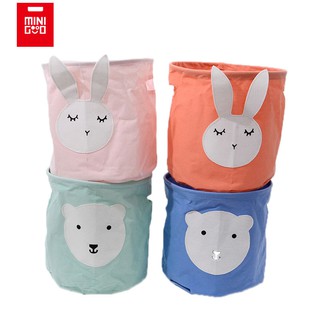 Thùng vải đựng đồ cartoon Minigood Túi vải  đa năng tiện lợi màu phối ngẫu nhiên-1-397085