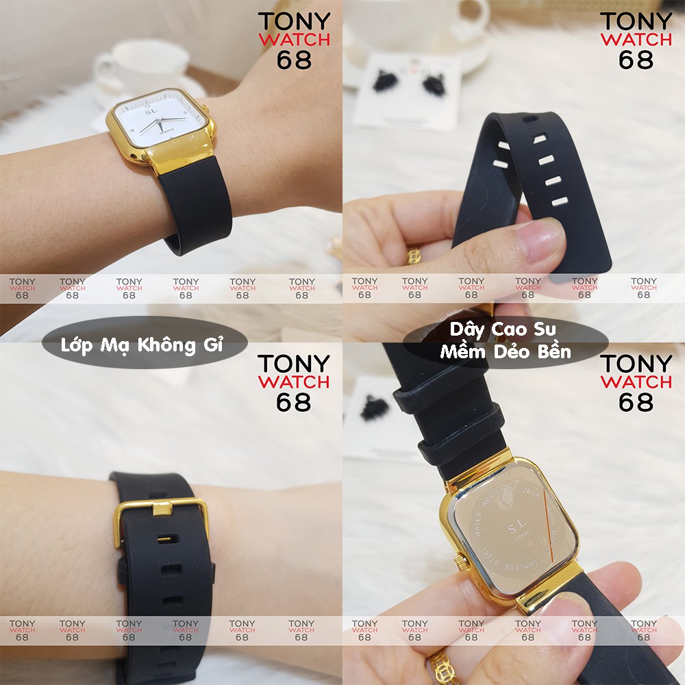 Đồng hồ đeo tay nam nữ SL Apple Watch dây cao su mặt vuông chính hãng chống nước | BigBuy360 - bigbuy360.vn