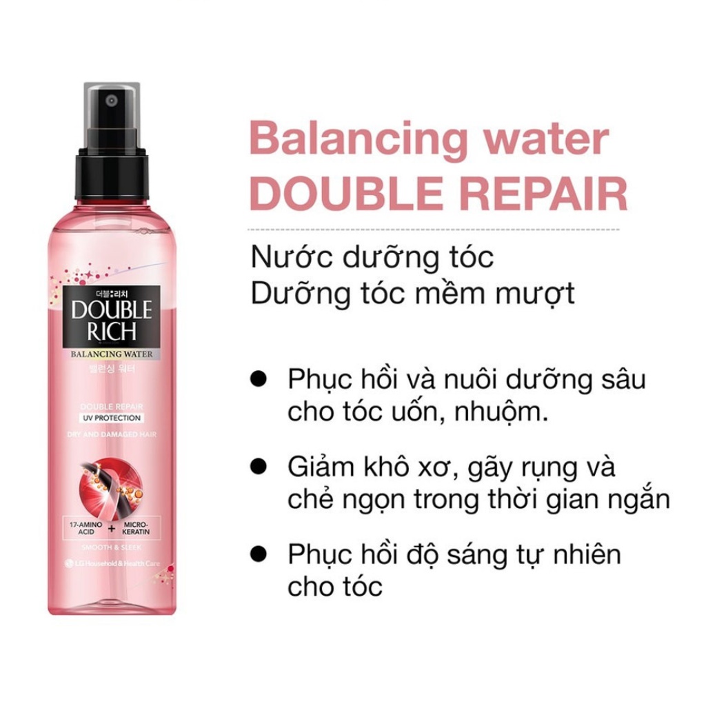 Nước Dưỡng Tóc Óng mượt Double Rich Extra Double Chăm Sóc Khô Xơ, Hư Tổn, Tóc Nhuộm