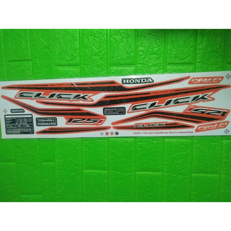 Bộ tem Click Thái 2016 125 màu đỏ