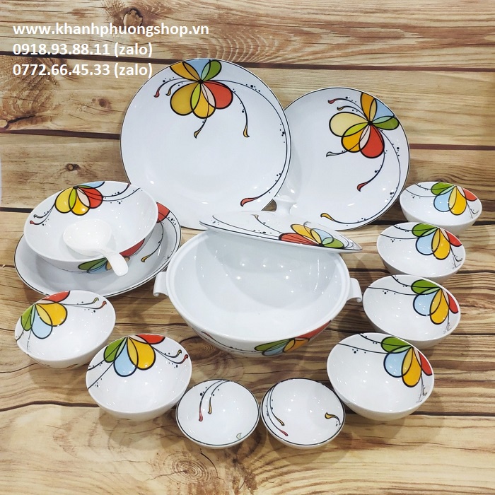 Chén tô dĩa sứ Daisy Bóng Bay sứ Minh Long - chén tô dĩa sứ Minh Long