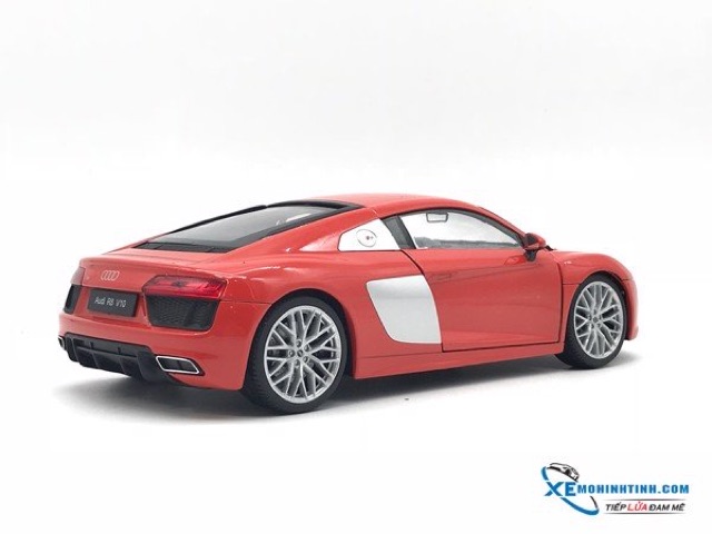 Xe Mô Hình Audi R8 V10 1:18 Welly (Đỏ)