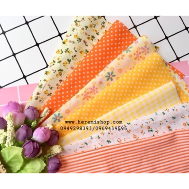 Sét 7 mảnh vải thô