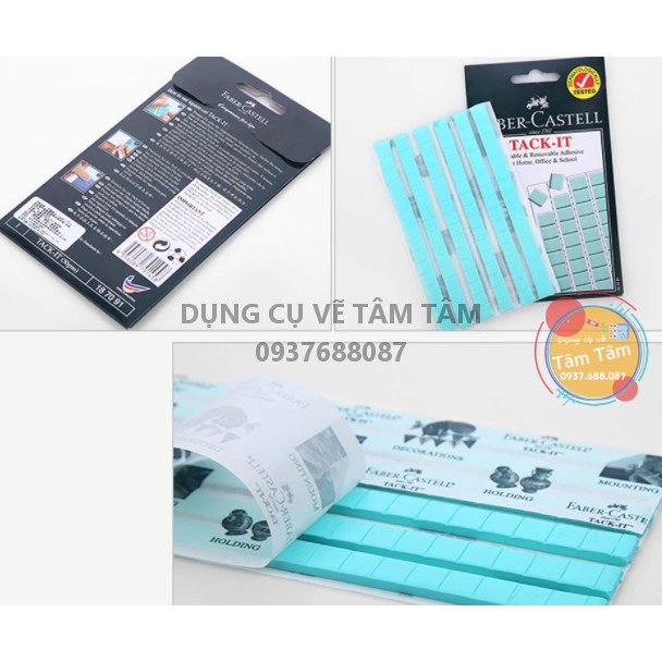 [ TÂM TÂM ]-Đất sét dính Tack it Faber Castell, Blue TacK