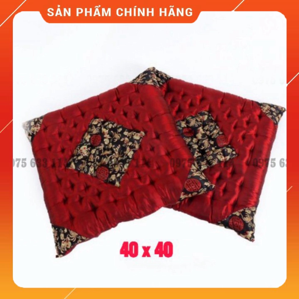 Đệm ghế ⚡FREESHIP⚡ Đệm gấm vuông ngồi bệt, ngồi bàn trà, bàn cà phê, ghế gỗ, ghế sofa, cực sang trọng