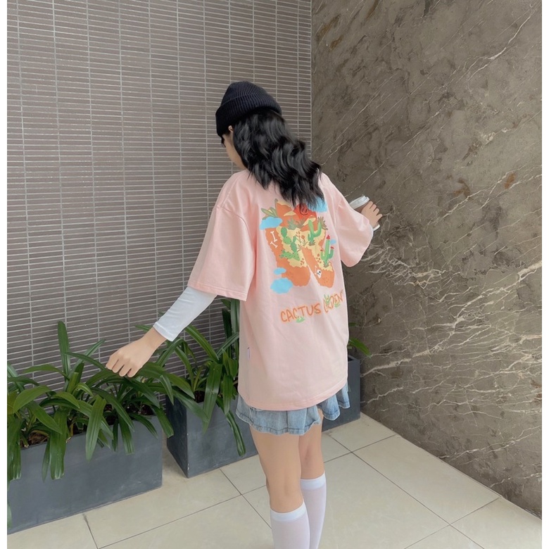 ÁO THUN CACTUS MÀU HỒNG