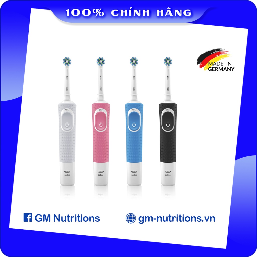 [ HÀNG ĐỨC ] Bàn Chải Điện Braun Oral-B Vitality 100 Cross Action đủ màu