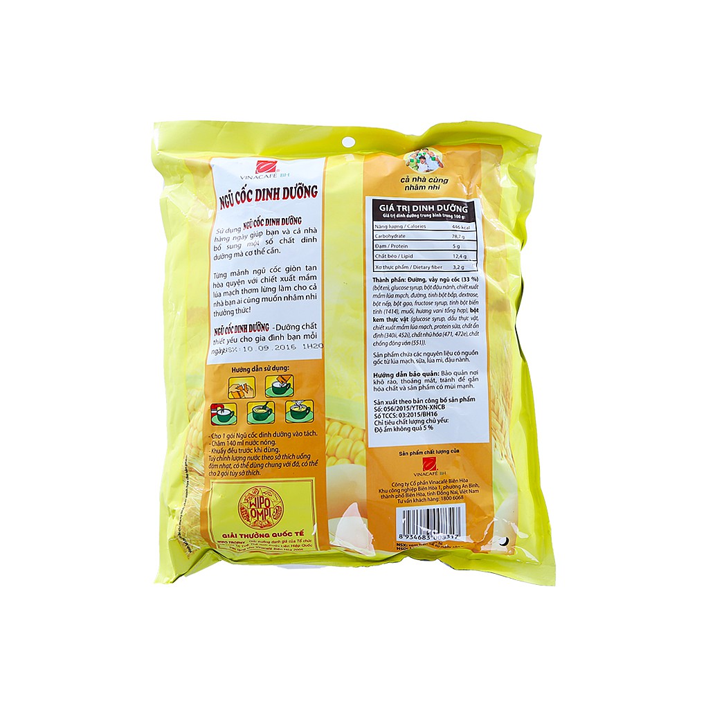 Ngũ cốc dinh dưỡng Vinacafe gói 25g (bịch 20 gói)