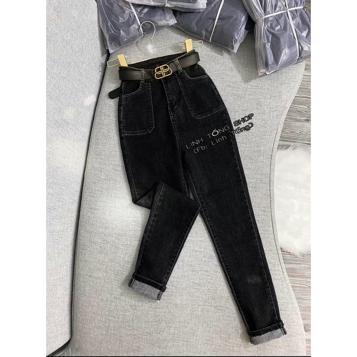 [Size 30-36] Quần Dài Jeans Bigsize, Đen, Xanh,Xám Đậm, Xám Lợt Rách Lai Tua Mẩu Mới, Lưng Cao Trên Rốn, Co Giãn Mạnh