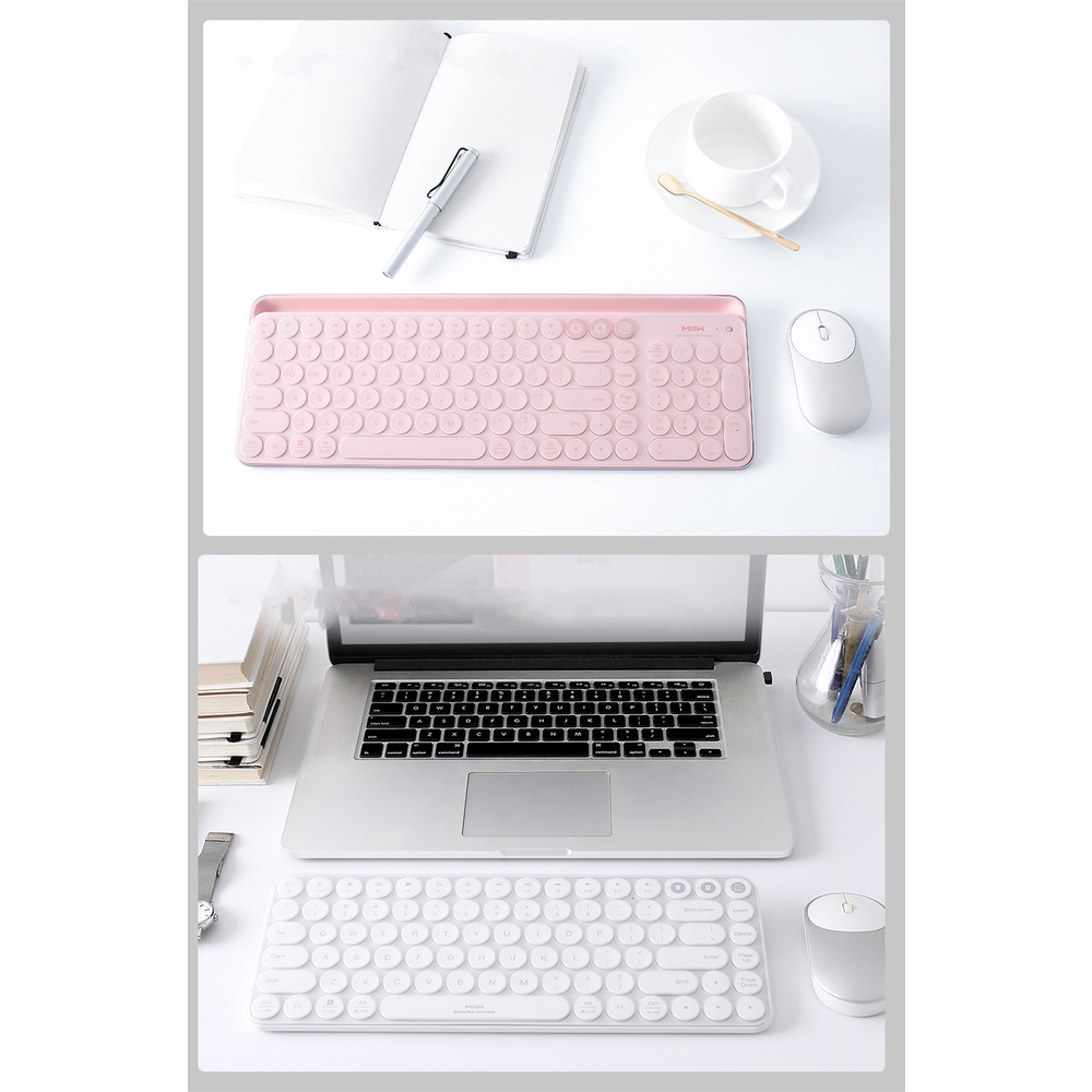 Miếng dán bàn phím UARELIFFE Miiw bằng silicon mềm trong suốt 0.25mm chống nước chống bụi giặt được với 104 nút bấm