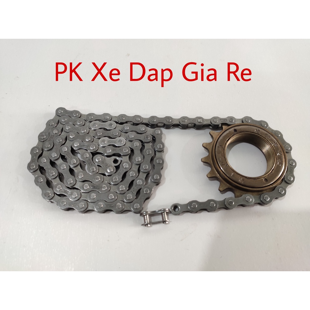 Xích sên xe đạp, Líp xe đạp 1 tầng, Combo Sên xích xe đạp và líp xe đạp 1 đĩa 1 líp - PK Xe Dap Gia Re