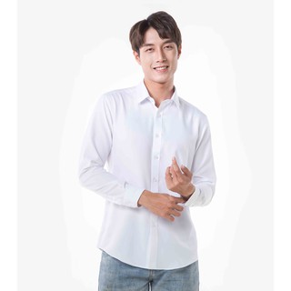 Áo sơ mi nam dài tay Café-DriS màu TRẮNG khử mùi hiệu quả thương hiệu Coolmate