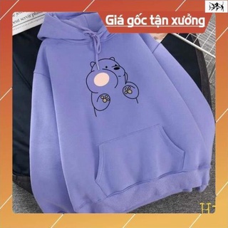 Áo hoodie gấu nam nữ freesize form thụng cánh rơi chất nỉ bông lót lông nhẹ unisex in 3D giá rẻ nhất ˇ ^ ^ ⁵ Chất